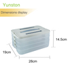 Popular multi-layer stacked transparent plastic dumpling Storage Box with preservation timer calendar cover